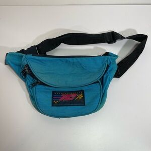 Vintage PG Pacific Fanny Pack 80s 90s Retro Waist Bag Fannypack Rare Teal